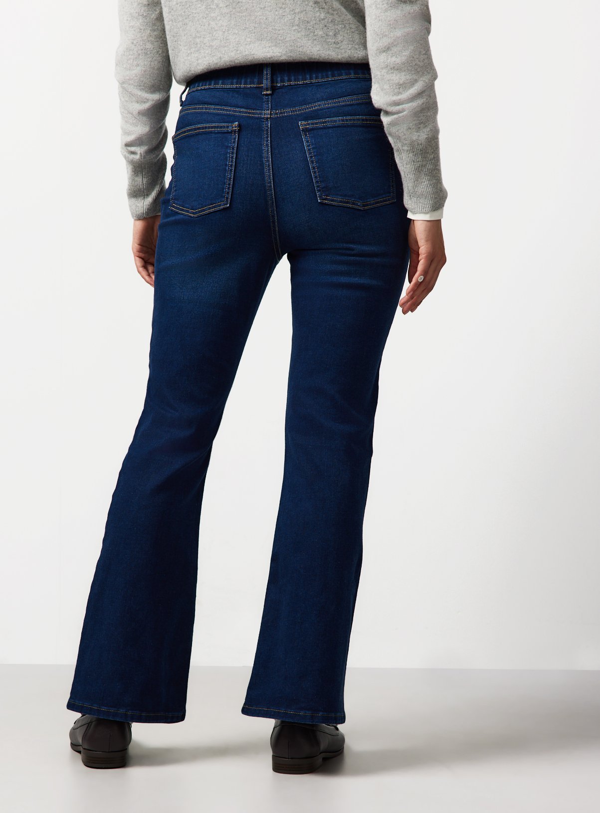 The Dark Denim Flared Jeggings 6 - Image 4 thumbnail